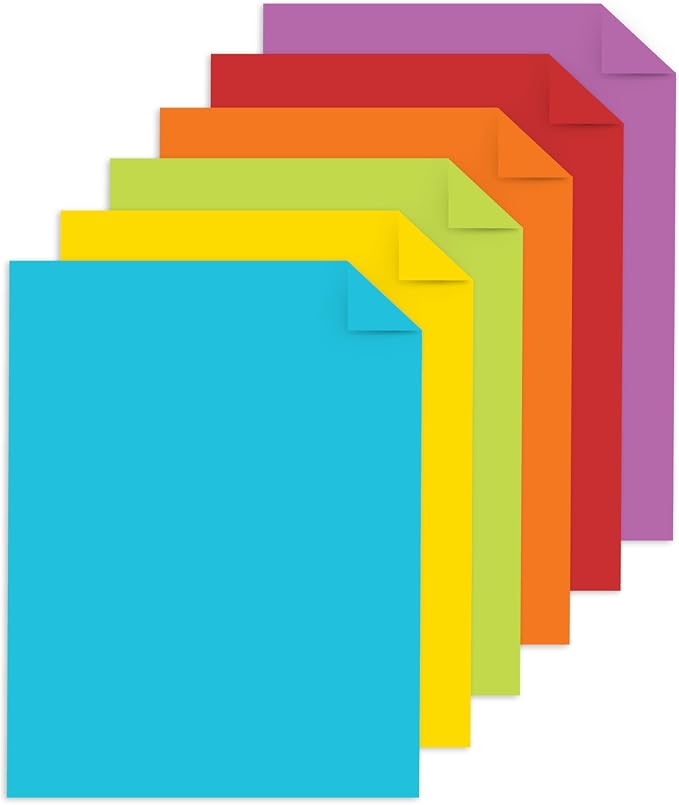 Astrobrights Colored Paper, Classic Assortment, 6-Colors, 24 lb./89 gsm, 8.5” x 11”, 270 Sheets, Acid‑Free, Lignin‑Free, Perfect for School, Office & DIY (92064)
