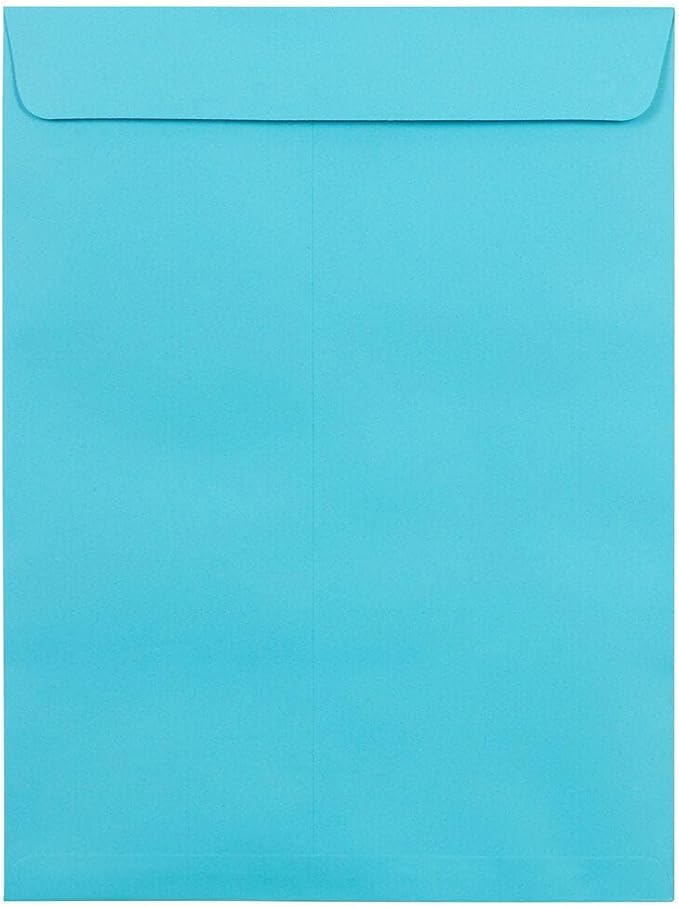 LUXPaper 9 x 12 Open End Envelopes | Peel & Press | Pool Blue | 80lb. Text | 50 Qty