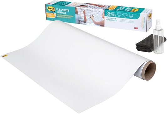 Post-it Flex Write Surface, 3 x 2 ft, The Permanent Marker Whiteboard Surface