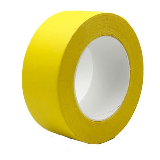 Yellow Masking Tape 2 inch x 55 Yards, Yellow Painters Tape 2 inch Wide Paper Tape for Arts DIY Crafts Painting Labeling Decoration School Projects Home Office