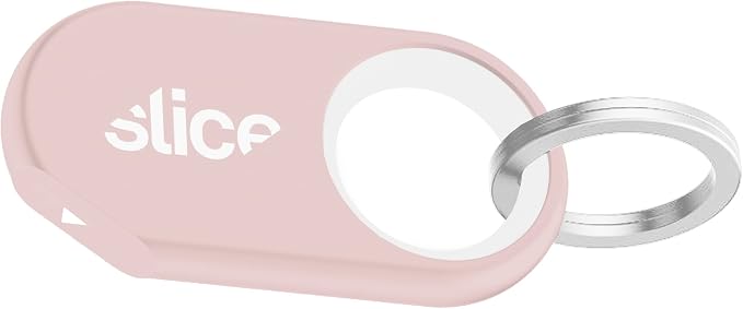Slice Slicer Box Cutter | Ceramic Keychain Knife and Lightweight Micro Cutter | Lasts 11x Longer than Metal | Dusty Rose