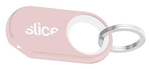Slice Slicer Box Cutter | Ceramic Keychain Knife and Lightweight Micro Cutter | Lasts 11x Longer than Metal | Dusty Rose