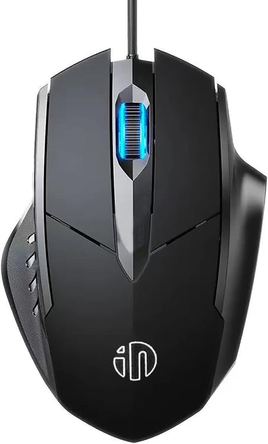 USB Computer Mouse Wired, Silent Click Corded Mouse 3-Button Wired Optical Mouse, Office and Home Mice, Ergonomic Shape for Windows Computers, Macs, iPad, PC and Laptops