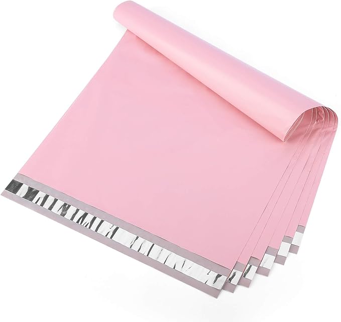 Metronic Poly Mailers 14.5x19 200 Pack, Large Shipping Bags for Clothes | Strong Adhesive Waterproof Tear-resistant Mailing Bags, Shipping Envelopes for Clothing, Shops, Small Business, Light Pink.