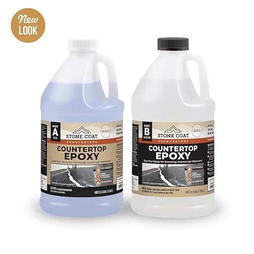 Stone Coat Countertops Epoxy Resin Kit for Countertops, Bar Tops, 1 Gallon | UV, Scratch & Heat Resistant, Food Safe for Kitchen Countertop, Tabletop, Shower Walls, Wooden Bar Top, & Art Craft Projects