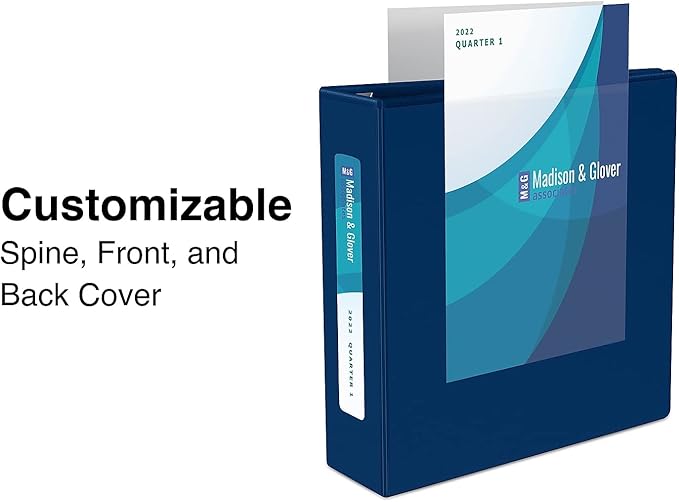 Staples Heavy‑Duty View Binder, 3" D‑Ring, Blue, Reinforced Spine, High‑Capacity 3‑Ring Binder for School & Office Organization