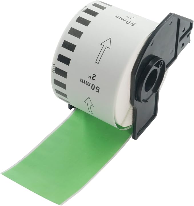 BETCKEY - Continuous Labels Replacement for Brother DK-2223 (1.9 in x 100 ft), Compatible with Brother QL Label Printers [1 Rolls/Continuous Labels, Green]
