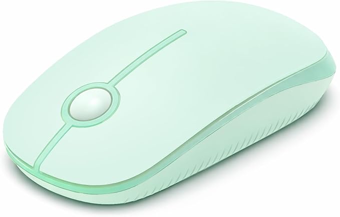 VssoPlor Wireless Mouse, 2.4G Slim Computer Laptop Mouse, Light Green | Portable Mouse, Plug & Play USB Nano Receiver, Quiet Silent Optical Mice for Notebook, PC, Laptop, Computer, Windows, Mac