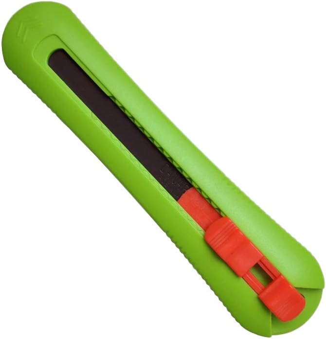 CANARY Box Cutter Retractable Blade, Safety Corrugated Cardboard Cutter Knife [Non-Stick Fluorine Coating Blade], Made in JAPAN, Green (DC-30F-1)