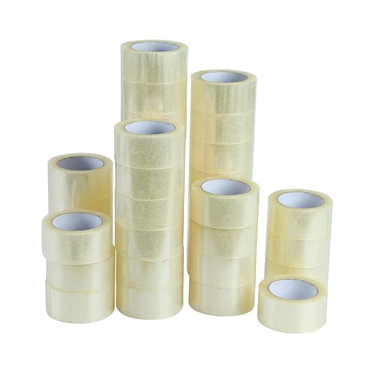 Heavy Duty Clear Packing Tape 110 Yards Per Roll (36 Rolls) - 2 Inch Width 1.6 Mil Thick, Strong Pressure-Sensitive Adhesive Packing Tape for Office Storage Moving Mailing Packaging and Shipping