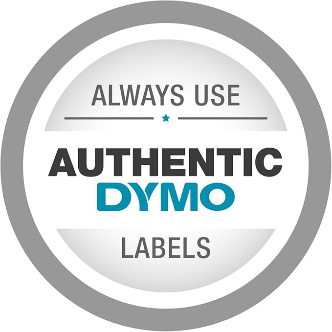 DYMO Standard D1 45010 Labeling Tape (Black Print on Clear Tape, 1/2'' W x 23' L, 1 Cartridge), DYMO Authentic (Pack of 2)