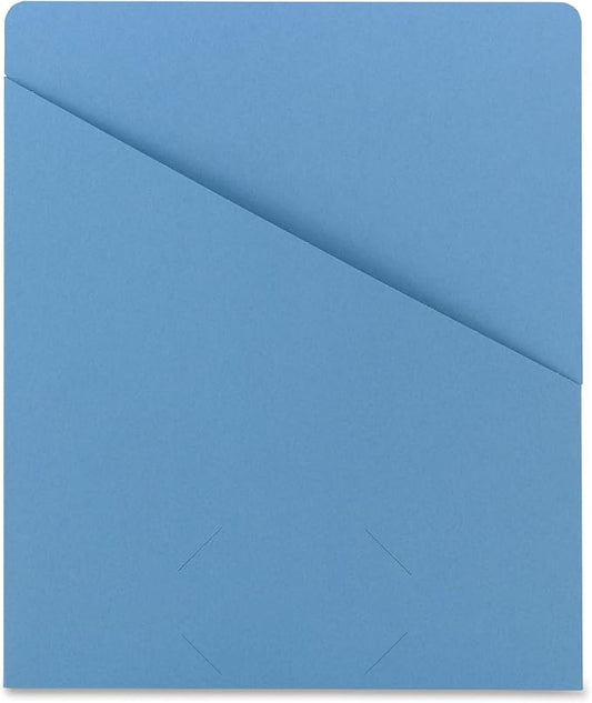 Smead Slash Jacket, Letter Size, Blue, 25 per Pack (75431)