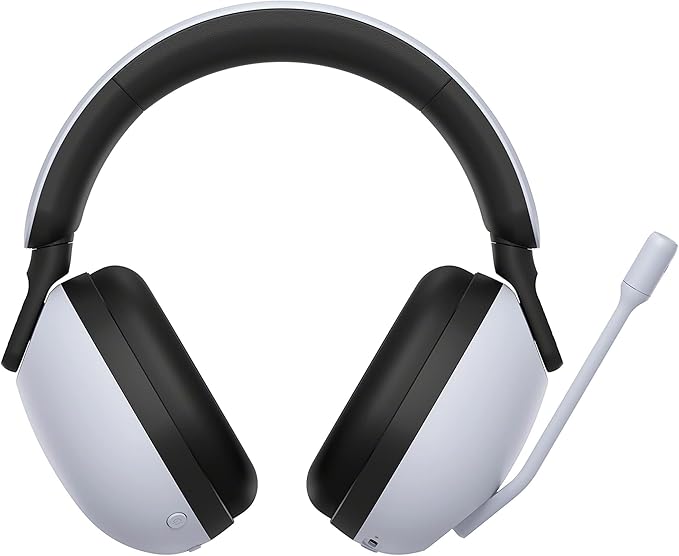 Sony INZONE H9 Gaming Headset, Wireless Noise Canceling Bluetooth Headset With Microphone, 360 Spatial Sound, For PC and PS5 (WH-G900N), White