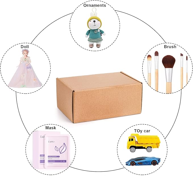 Cedilis 25 Pack 9x6x4 Inches Shipping Boxes, Small Corrugated Cardboard Box, Brown Cardboard Mailing Boxes, Thick Corrugated Mailer Boxes for Shipping Packing Small Business, Recyclable