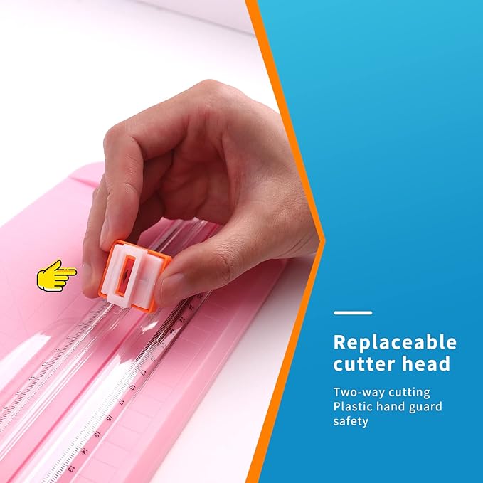 ZEQUAN Small Paper Trimmer, Portable Paper Cutter for Label, Origami, Card, Photo, Coupon, Scrapbook, Cardstock, Laminated Paper, and Craft Project