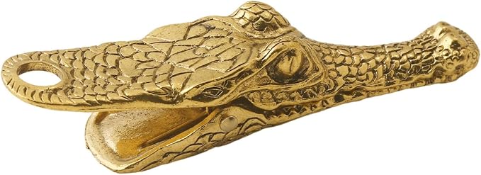 Alligator Journal Clip Charm Accessories，Gold Paper Binder Book Clips | Cute Vintage Metal Traveler Notebook Page Holder，Decorative Clamps for Office Home Use