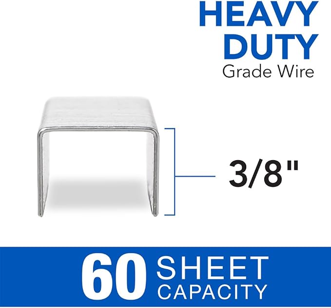 Swingline Staples, Heavy Duty, 3/8" Length, 60 Sheet Capacity, 100/Strip, 5000/Box, 1 Pack (79398)