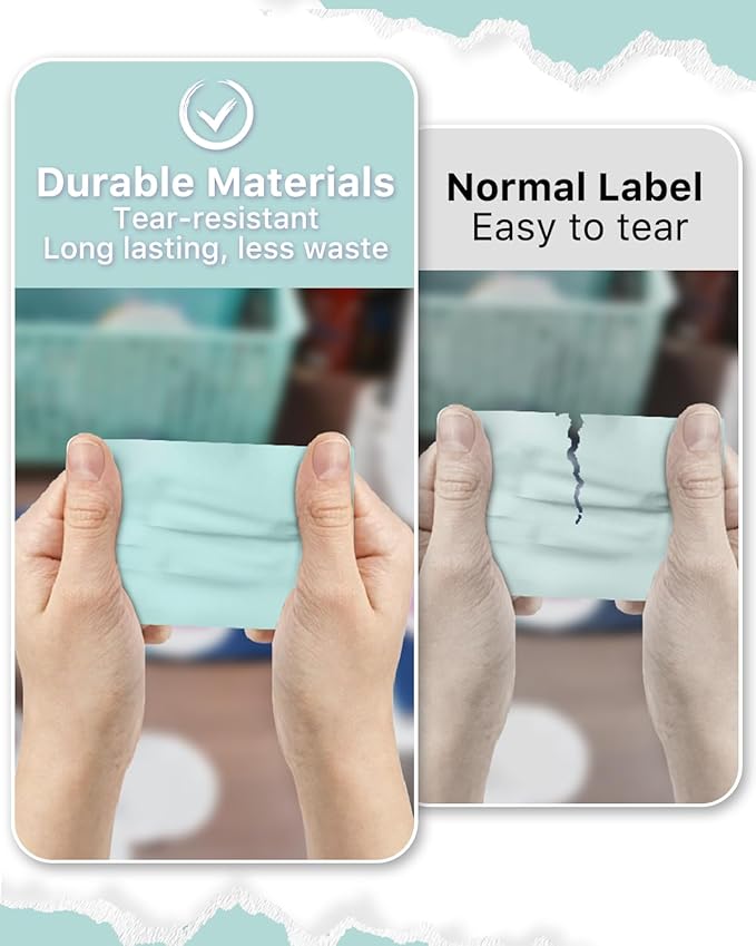 iEager 3" x 2" Thermal Labels, Rectangle Thermal Printer Stickers, Self-Adhesive Durable Sticker with Perforation Line, 500 Labels/Roll, Green