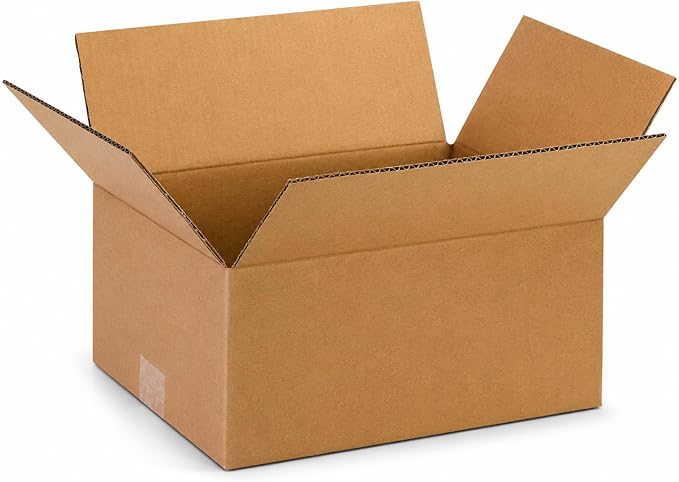 BOX USA Shipping Boxes Medium 13"L x 10"W x 6"H 25-Pack - Corrugated Cardboard Box for Moving, Mailing, Packing, Packaging and Storage