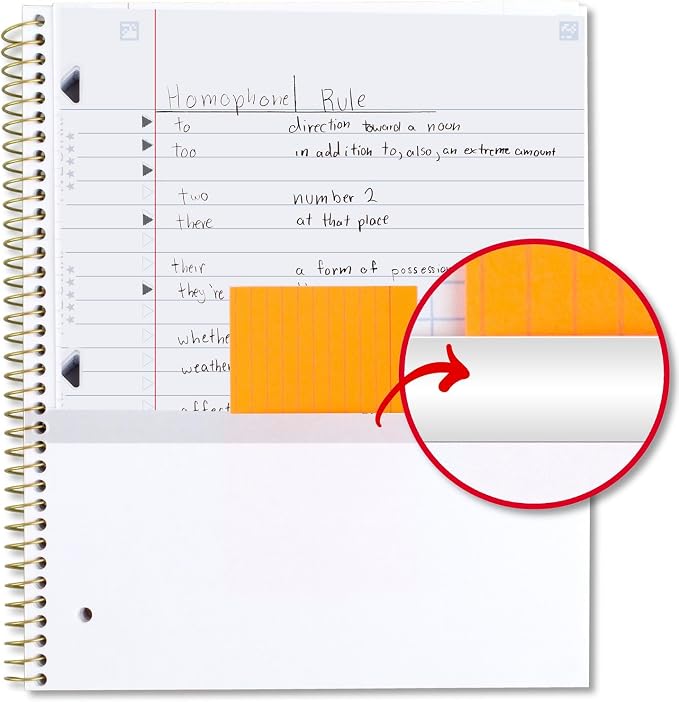 Five Star Spiral Notebook + Study App, 1 Subject, Wide Ruled, 8" x 10-1/2", 80 Sheets, Fights Ink Bleed, Water Resistant Cover, Black Stars Glow in the Dark (930020F) (Pack of 12)