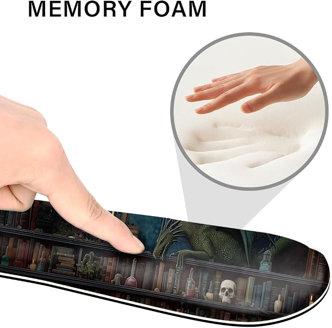 Desk Pad and Keyboard Wrist Rest, Large Mouse Pad + Keyboard Pad+Mouse Wrist Support, Non-Slip Desk Mat Protector for Office, Home 31.5×11.8 Inches Gothic Skeleton