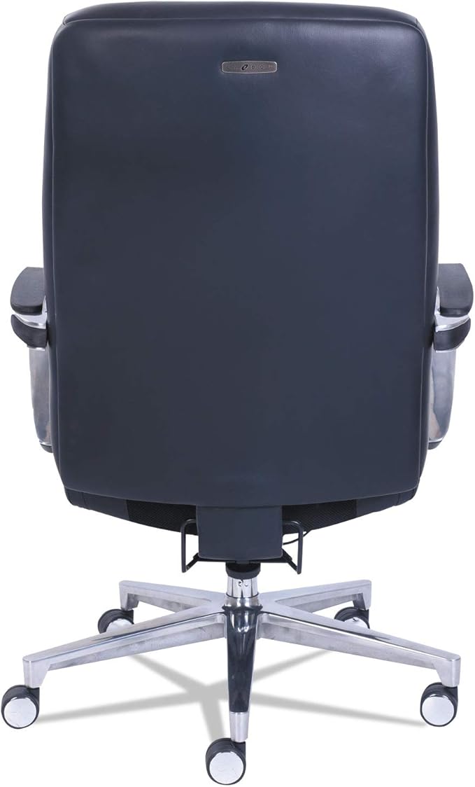 La-Z-Boy Commercial 2000 High-Back Executive Chair, Dynamic Lumbar Support, Supports 300lb, 20" to 23" Seat Height, Black, Silver Base
