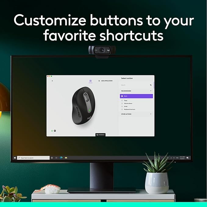 Logitech Signature M650 L Full Size Wireless Mouse - for Large Sized Hands, 2-Year Battery, Silent Clicks, Customizable Side Buttons, Bluetooth, for PC/Mac/Multi-Device/Chromebook - Black