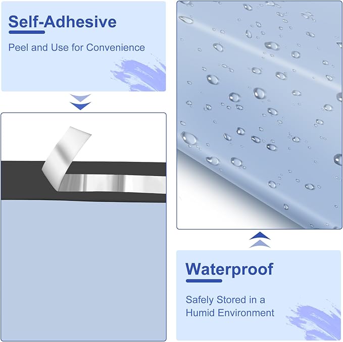 120PC Poly Mailers 6x9 Inch Light Blue Mailing Envelopes Bags 6x9 Poly Mailers Shipping Bags with Self Adhesive Waterproof and Tear-Proof Postal Bags