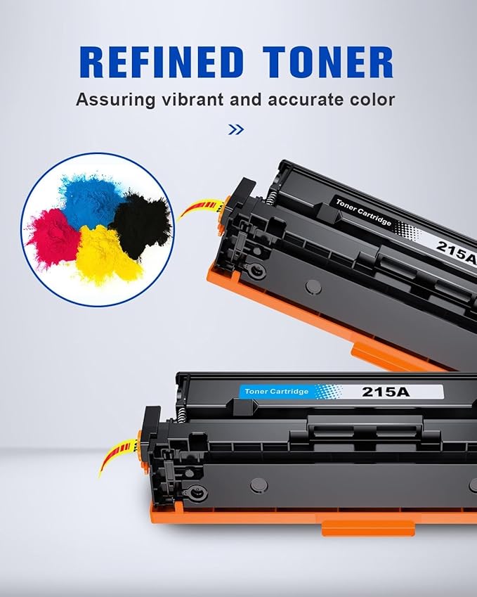 Compatible 215A Toner Cartridges (with Chip) Replacement Compatible for HP 215A W2310A Toner Use with Color Laseret Pro MFP M182nw M155nw M183fw M155dw M183fdw Series Printer (4 Pack)