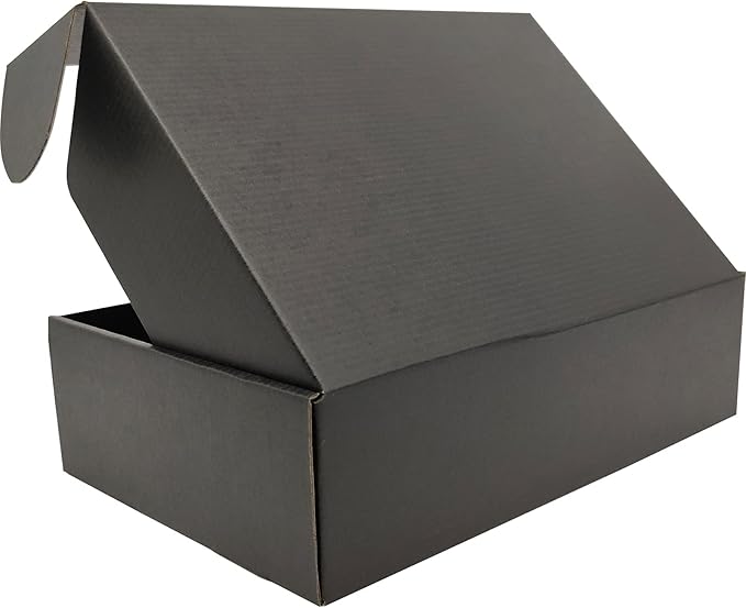 Black Shipping Boxes for Small Business Pack of 20-12x8x3 inches Cardboard Corrugated Mailer Boxes for Shipping Packaging Craft Gifts Giving Products