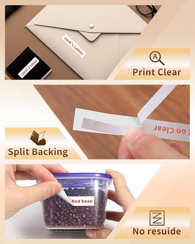Compatible Label Tape Replacement for TZe-232 Red on White P-Touch | Label Tape TZe232 12mm 0.47 Inch x 26.2 Feet TZ Laminated Replace for Brother Label Maker PT D210 H110 D600 1230PC, 4 Pack