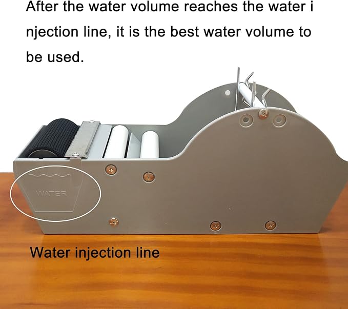WELSTIK Water Activated Gummed Kraft Paper Tape Packaging Dispenser 3 Inch for Shipping, Carton and Box Sealing, Gray
