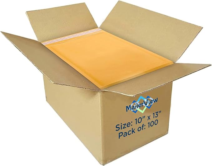 Kraft Bubble Mailers 6x10, Self Seal Padded Envelopes #0, 250 Pack Bulk | Fits Books, Comics & Apparel, No Tape Needed, Cushioned Protection, Tear-Resistant Yellow Kraft, Made in USA