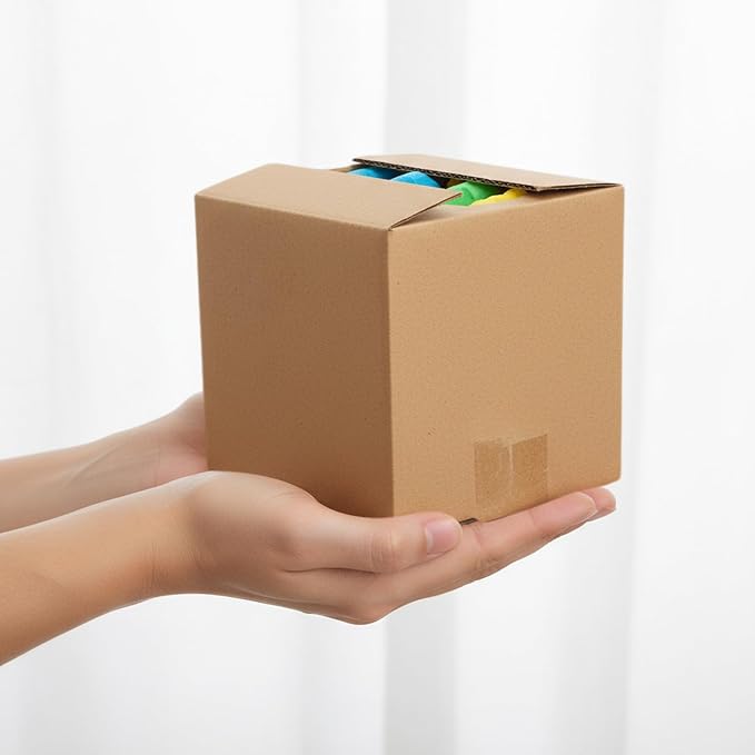Peohud 5x5x5 Inches Shipping Boxes, 30 Pack Corrugated Cardboard Box, Small Cube Mailing Boxes for Packing, Moving, Shipping, Storage, Small Business