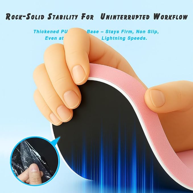 ErgoComfort Gel Wrist Rest Mouse Pad-Ergonomic Office Mousepad with Wrist Support-Non-Slip, Design Desk Accessories Mat for Home&Game Decor (09Black Set)