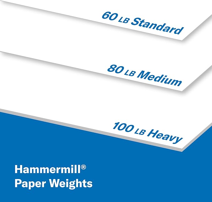 Hammermill Cardstock, Premium Color Copy, 80 lb, 18 x 12-4 Pack (1,000 Sheets) - 100 Bright, Made in the USA Card Stock, 133200C, White