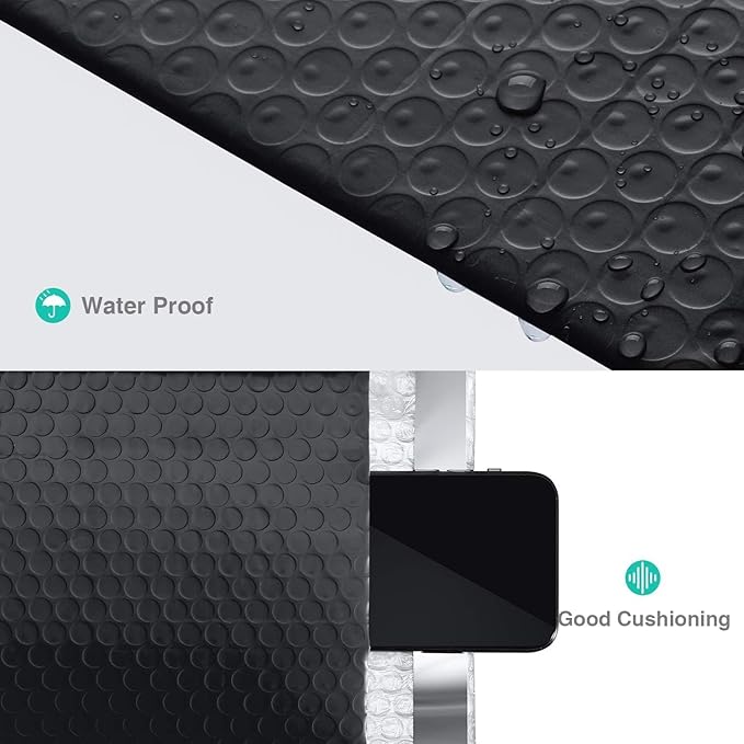 GSSUSA Black Bubble Mailers 6x10 Small Padded Envelopes 1000 Pack,Strong Adhesion Shipping Mailer Self-Seal Bubble Envelopes for Small Business