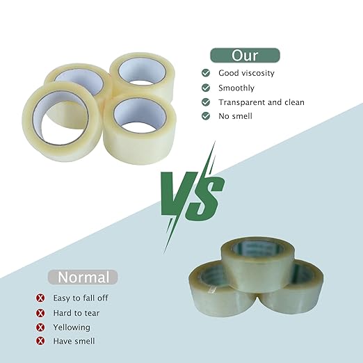 Heavy Duty Clear Packing Tape 110 Yards Per Roll (36 Rolls) - 2 Inch Width 1.6 Mil Thick, Strong Pressure-Sensitive Adhesive Packing Tape for Office Storage Moving Mailing Packaging and Shipping