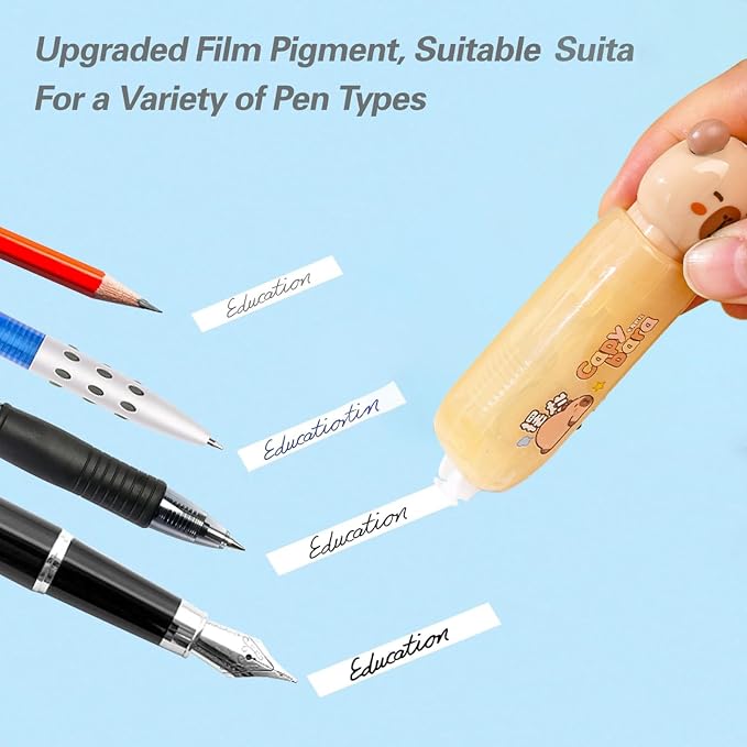 Retractable White Correction Tape,Cute Cat Paw Correction Tape Pens | Mini Aesthetic Pen Shaped White Applicator with Easy to Use Out Tape for Back to School Office Supplies
