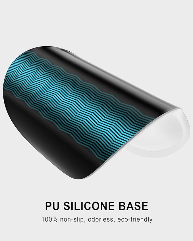 Auhoahsil Ergonomic Mouse Pad with Wrist Rest, Comfortable Silicone Non-Slip Computer Pain Relief Gel Mouse Mat with Wrist Support for Gaming, Work, Office, Women & Men, Cute Pattern, White