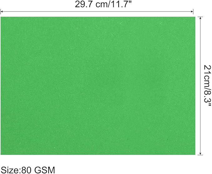 MECCANIXITY 100 Sheets Colored Copy Paper 8.3 x 11.7 Inch Printer Paper 80gsm Emerald Green for Office Printing, Document Copying, Invitations, Forms, Art Projects