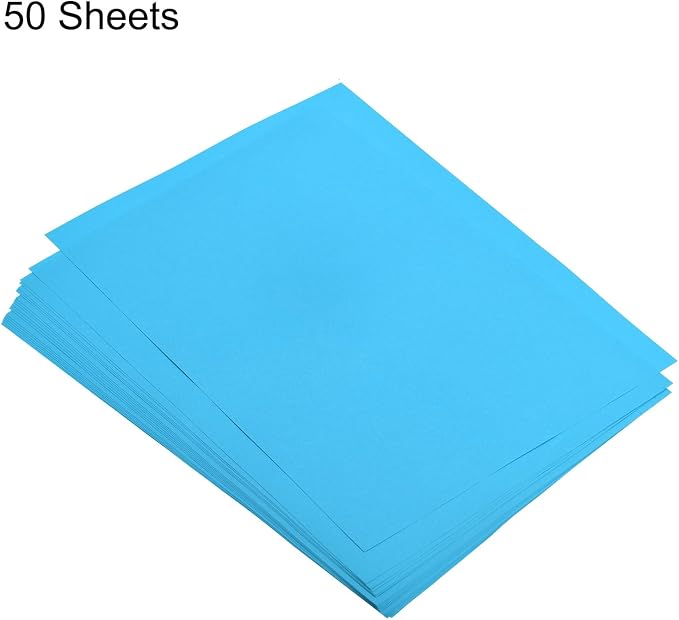 MECCANIXITY 50 Sheets Colored Copy Paper 8.3 x 11.7Inch Printer Paper 80gsm Lake Blue for Office Printing, Document Copying, Invitations, Forms, Art Projects