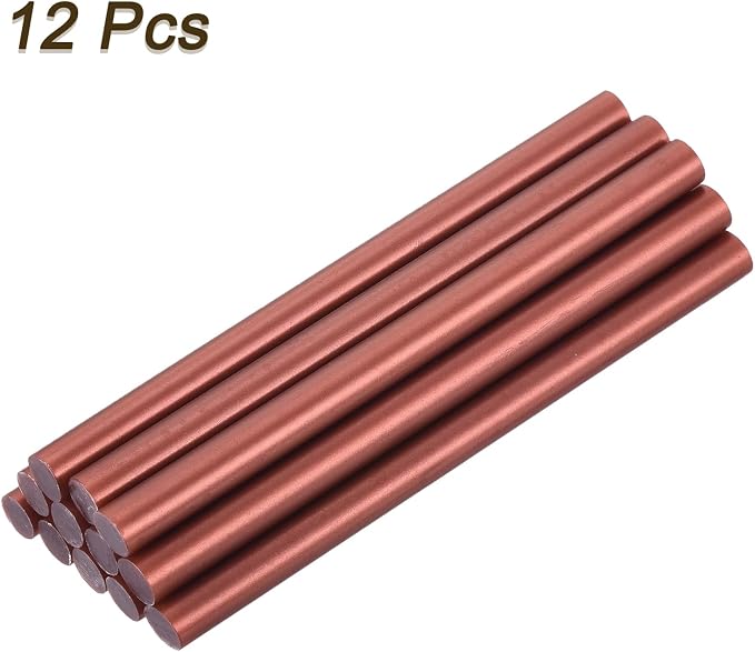 uxcell 12pcs Mini Hot Glue Sticks for Glue Gun 0.27 x 4 Inch Small Glue Sticks, 7 x 100mm Burgundy Red