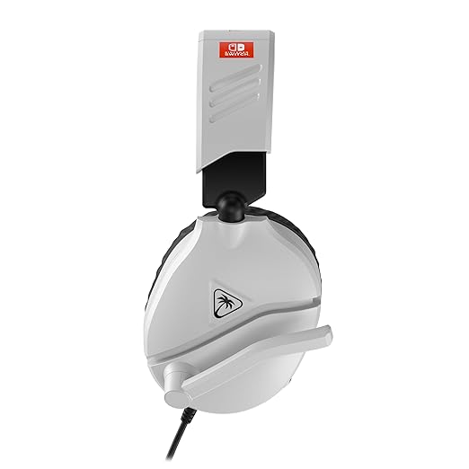 Turtle Beach Recon 70 Wired Gaming Headset - Licensed for Nintendo Switch 2, Nintendo Switch/Lite/OLED, Flip-to-Mute Mic, Adjustable, Lightweight headphones, On-Ear Controls, 40mm Drivers, Black/White