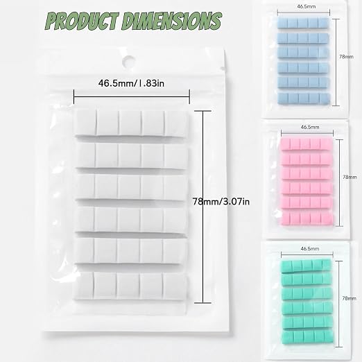 Reusable Nail Art Clay, Nail Glue Clay DIY Professional Fake Nail Tips Sticky Manicure Tool, Nail Art Plastic, Manicure, Non Sticky Hand Clay Nail Fixing Gel (White Pink Blue Green 120pcs)