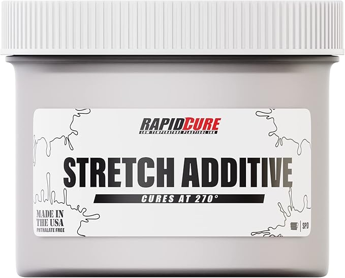 Rapid Cure® Stretch Additive – for Plastisol Ink, Prevents Cracking on Stretch Fabrics – Cures at 270°, Screen Printing Additive for Lycra & Spandex - Screen Print Direct® (Quart - 32oz., Off White)