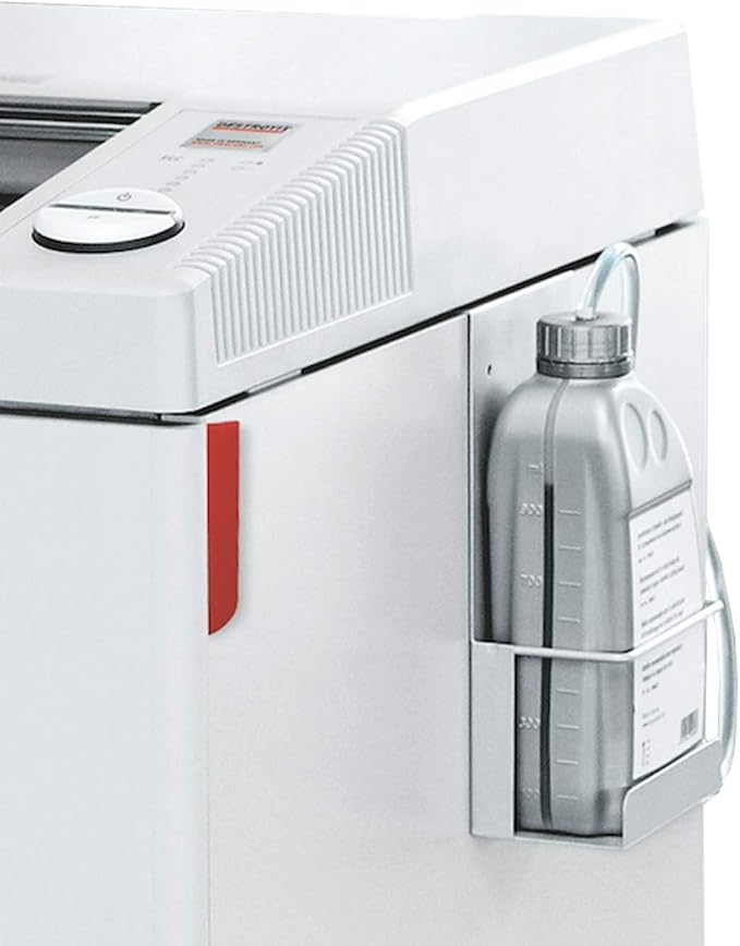 MBM DSH0500L Destroyit 4005 Strip Cut Office Shredder, Security Level P-2 (1/4" Strip-Cut), 2.1hp, 50-52 Sheet Capacity, 40 ft./min Shred Speed, 16" Opening, Automatic Oiler, Mounted on Casters