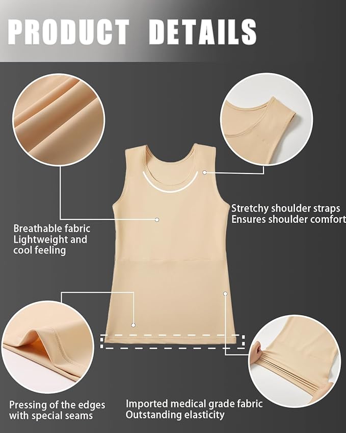 XUJI Transgender FTM Women Breathable Tank Chest Binder