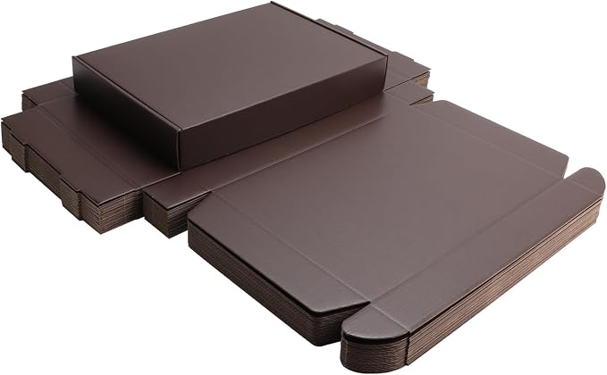 Brown Shipping Packaging Boxes Mailers E-Commerce Packing 20Pcs13×9×2 Inch | Corrugated cardboard Wraps,flat pre-folded easy assembly,online store daily shipping parcels,gifts boxes,cross-border mailing