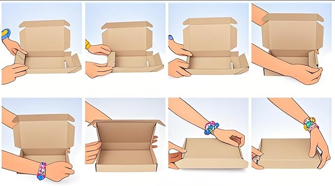 50 pack Small Shipping Box,4x4x1'',Corrugated Mailer,Wonfer Cardboard Box, White
